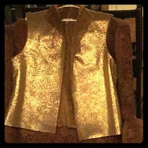 Metro 7 brand metallic gold vest, size xl